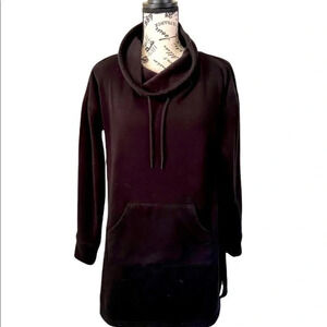 Tahari black Long sleeve pullover cowl neck sweater dress xs goth Gorpcore